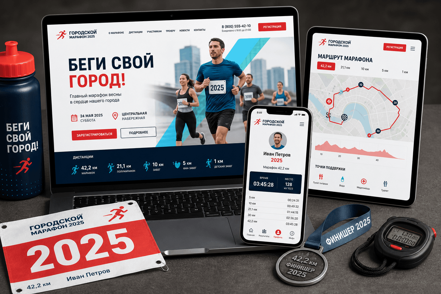 Превью проекта: Сайт городского марафона