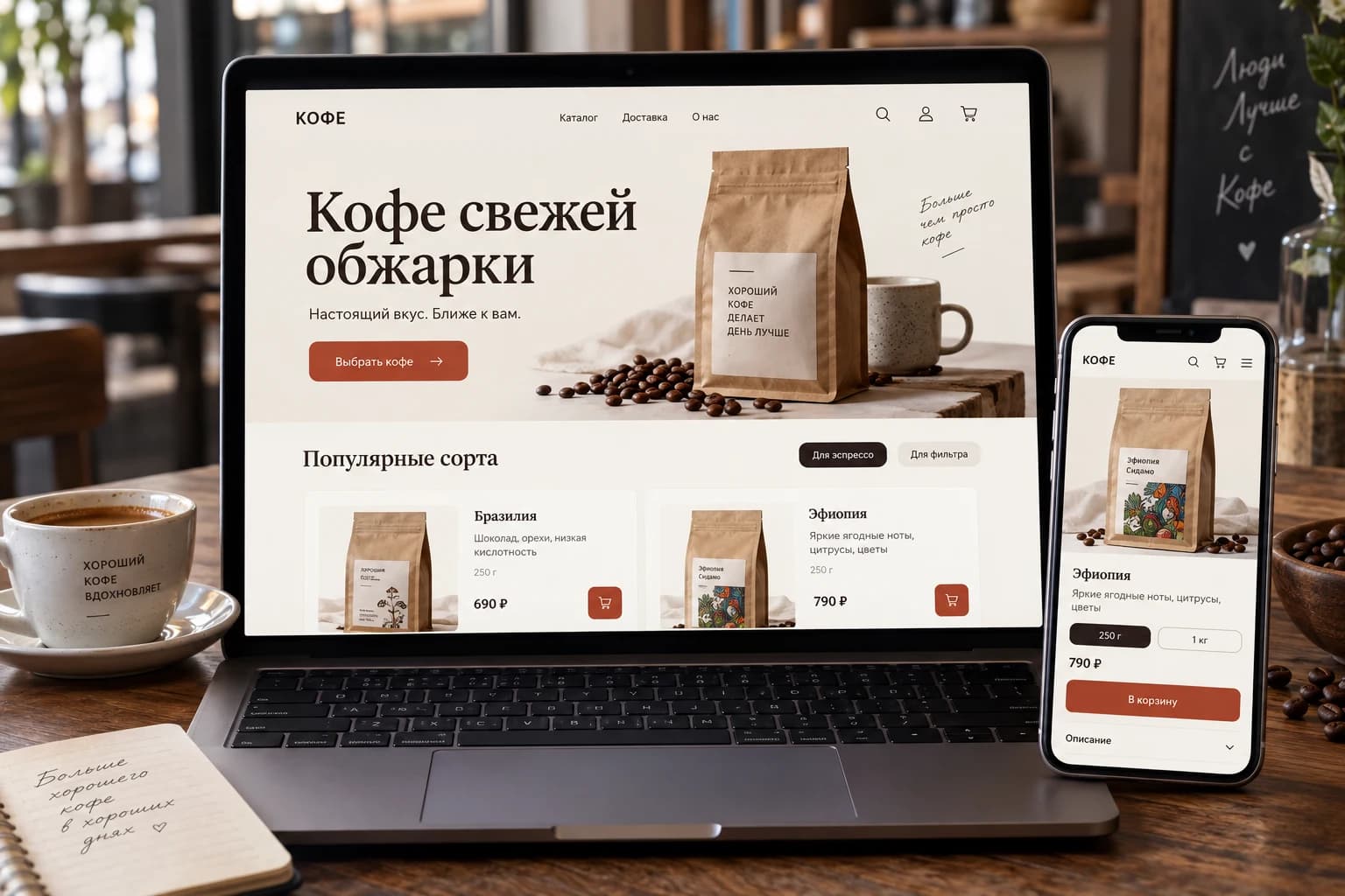 Кейс: Интернет-магазин кофе свежей обжарки