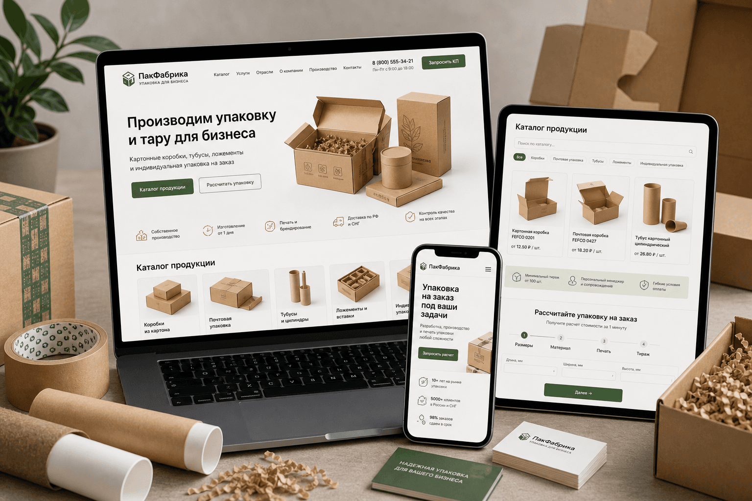 Большое превью проекта: B2B-каталог упаковки и тары