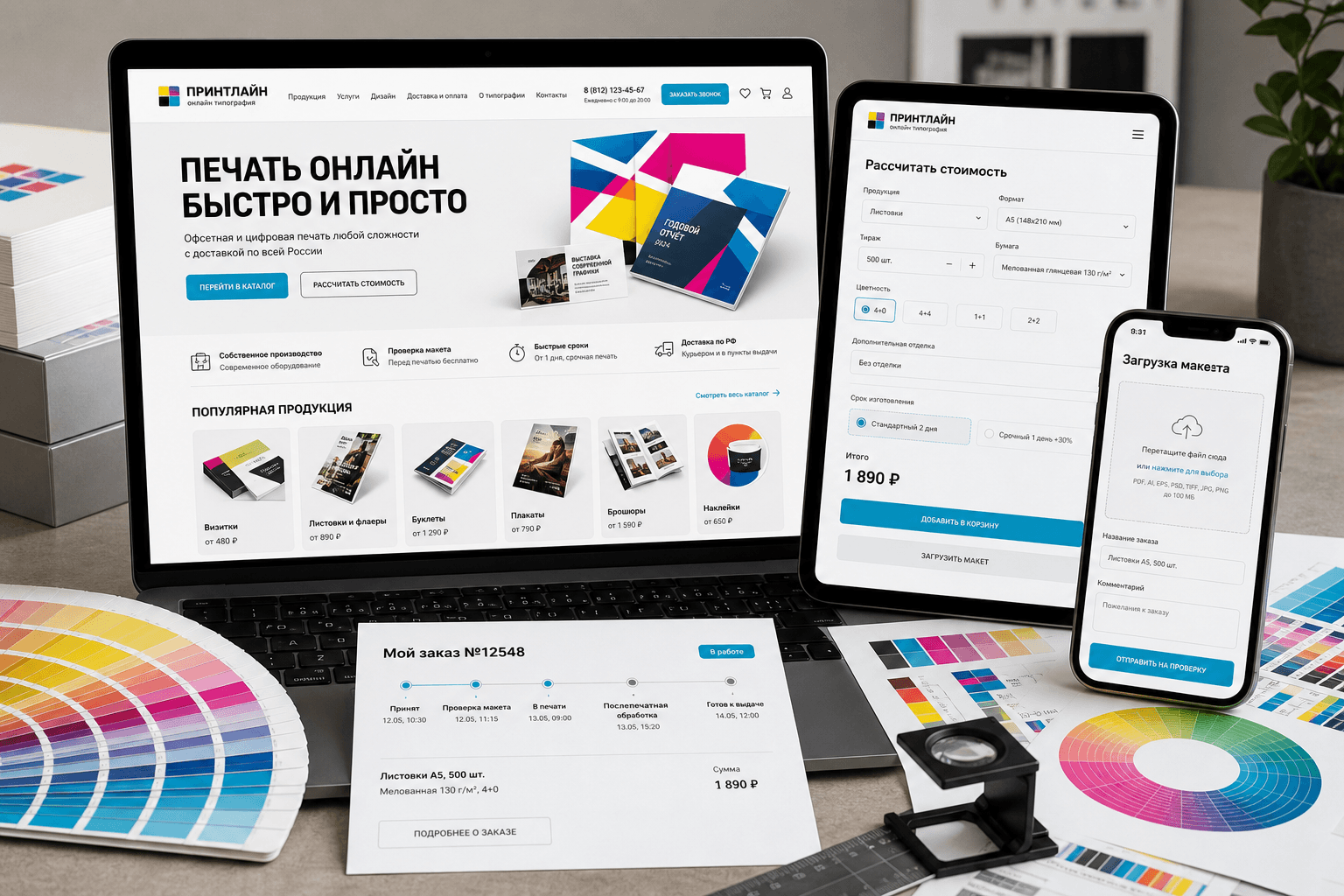 Кейс: Сайт типографии с калькулятором