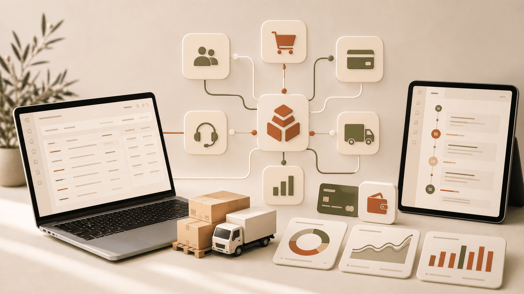 Обложка статьи: Интеграции 1С, CRM, оплаты и доставки: как убрать ручные операции и потери